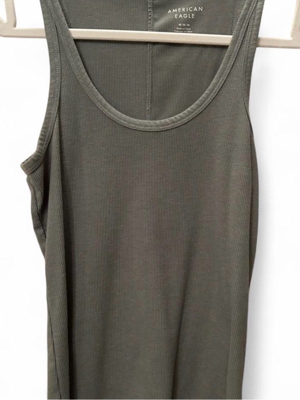 American Eagle Outfitters Olive Green Ribbed Tank